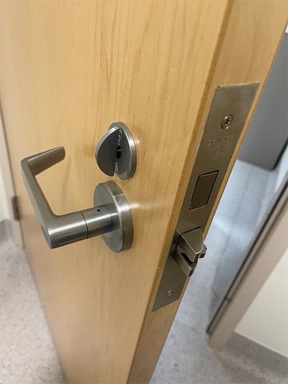 Door lever, lock and mortise hardware
